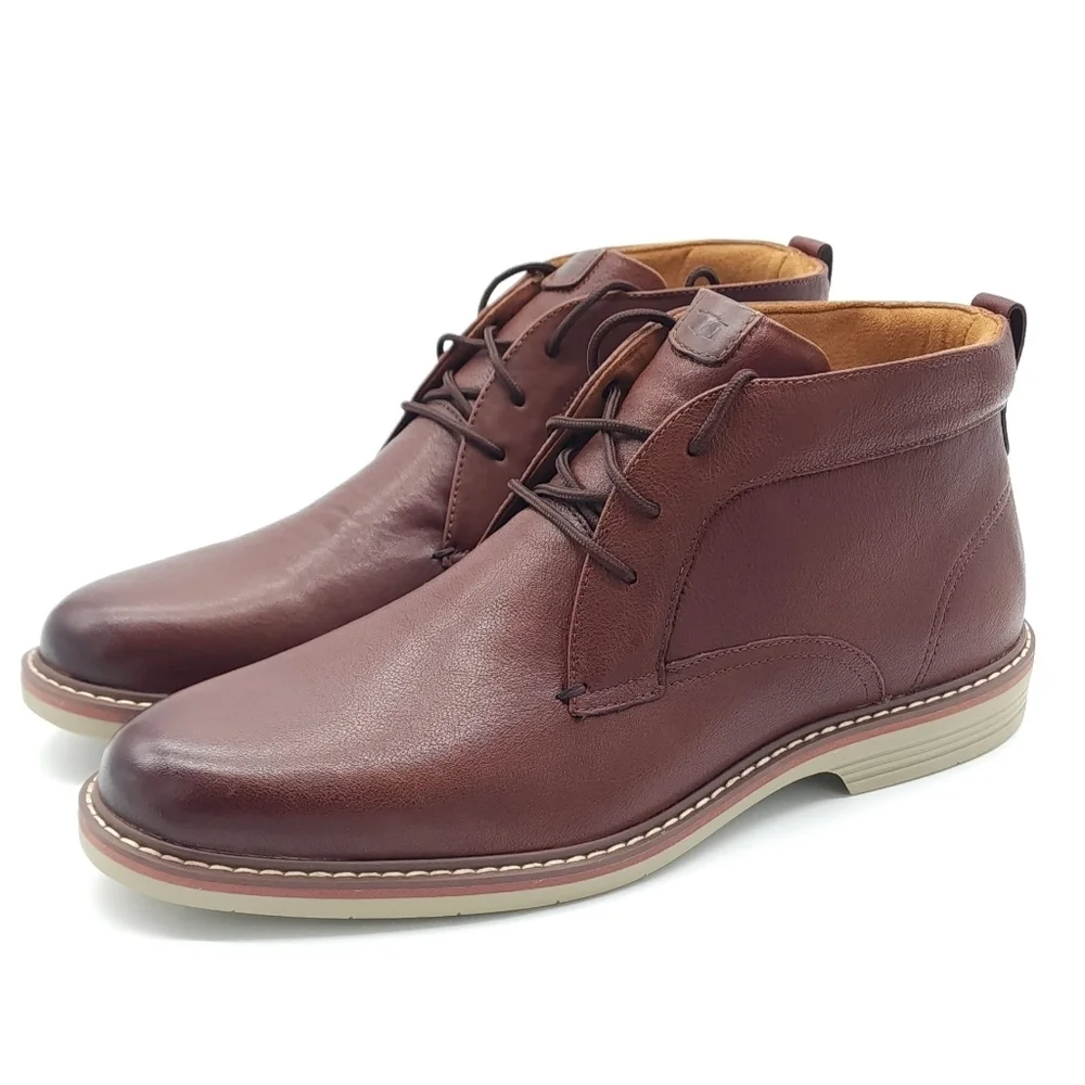 Florsheim Norwalk Plain Toe Chukka Boot Cognac Men's Size 12 Wide
